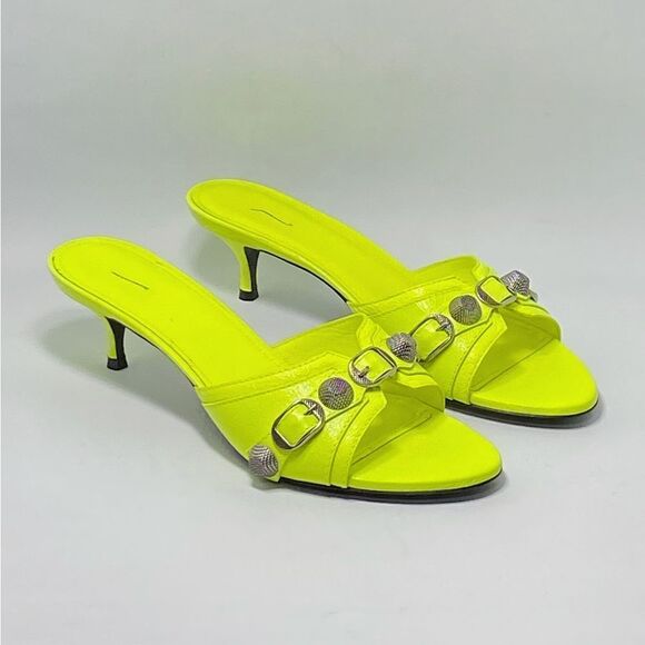 Balenciaga Women's Cagole Buckle Stud Slide Sandals size 39 - Picture 6 of 12